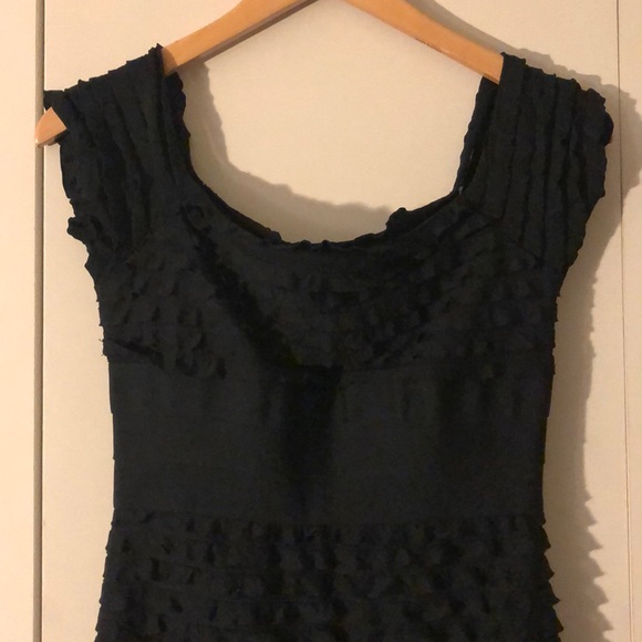 MAX Studio Black Cap Sleeve Ruffle Dress - Picture 1 of 4